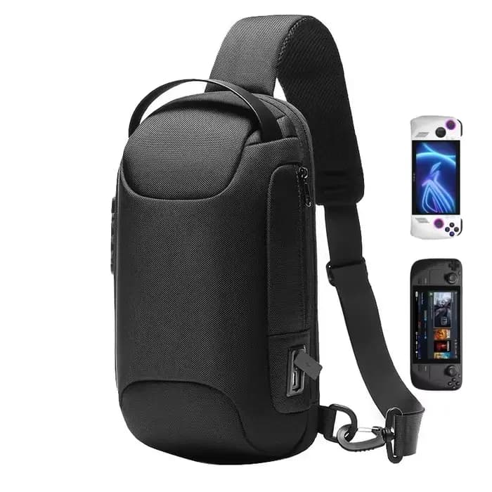 Sac à dos à bandoulière inclinée absorbant les chocs pour ASUS ROG Ally