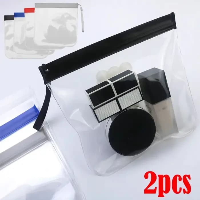 2 pièces de sacs de toilette transparents pour voyage