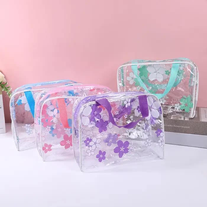 Sac de voyage transparent en PVC pour maquillage