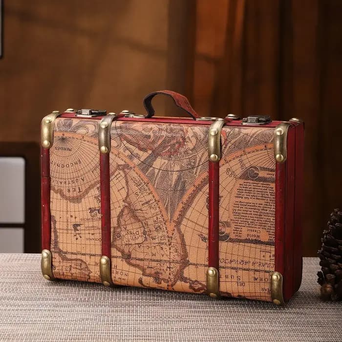 Valise de voyage en cuir rétro européenne