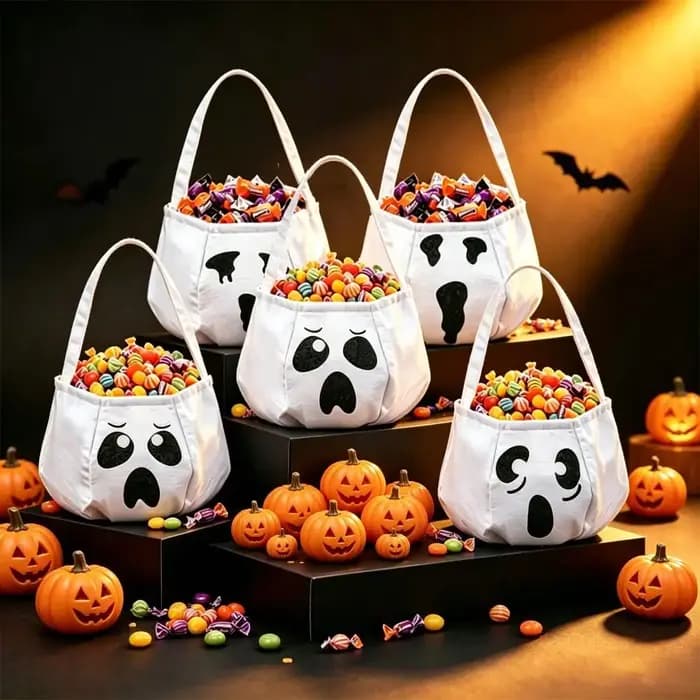 Pochette cadeau, sac à bonbons d'Halloween
