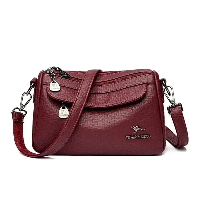 Sac bandoulière en cuir souple pour femme