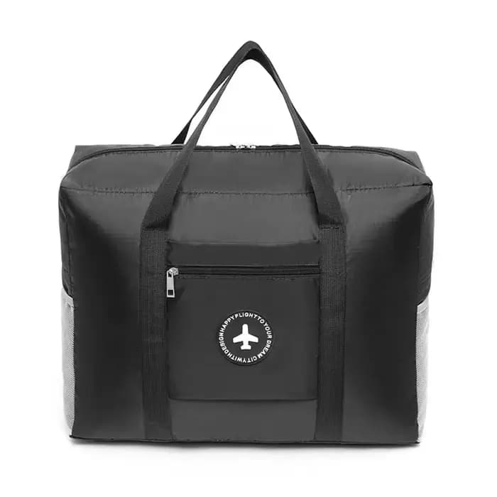 Sac de voyage pliable avec pochette pour trolley, en polyester imperméable, léger, pour le rangement