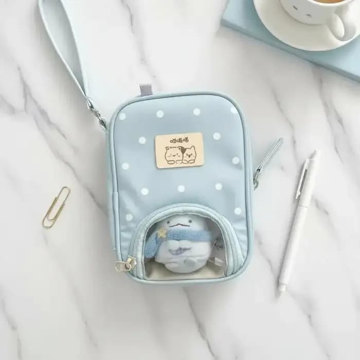 1 pièce – Pochette de passeport de style japonais avec fenêtre transparente à pois – Solution de rangement pratique pour les voyageurs fréquents