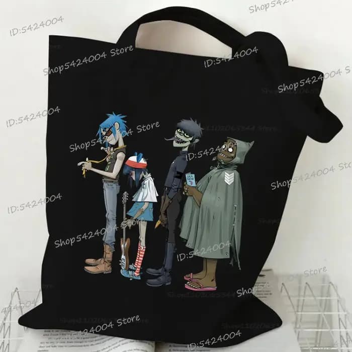 Groupe de musique Gorillazs femmes hommes sac à main Punk Rock 90s toile adolescent sac à bandoulière gothique Hip Hop Anime Gorillaz femme sac à provisions