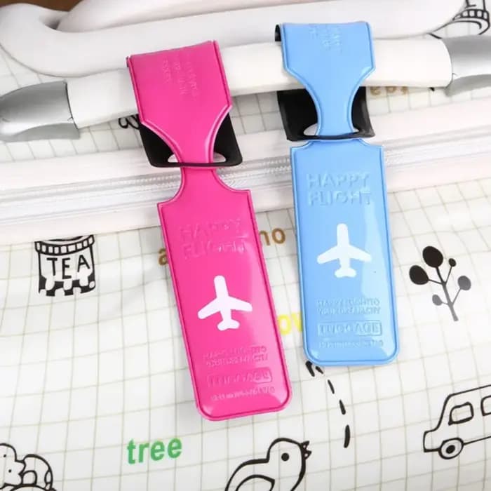 Étiquette de bagage mignonne avec adresse d'identification