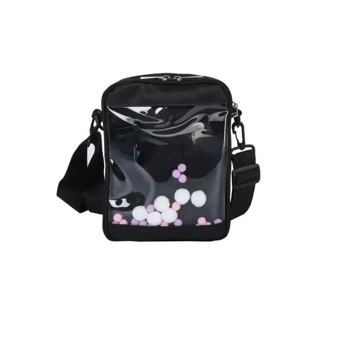 Kawaii Mini sacs à bandoulière pour femmes mignon PVC Transparent petit clair rose Ita sac noir blanc