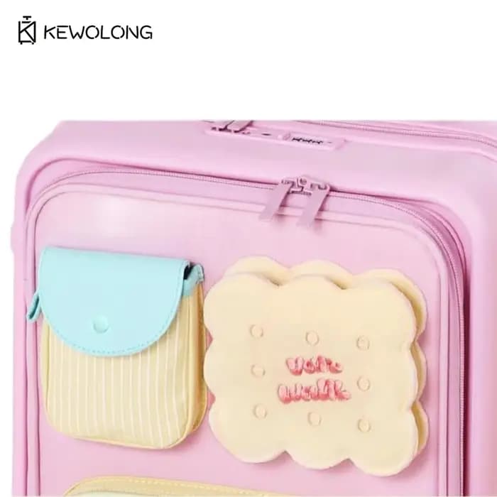 Valise à roulettes mignonne de 20 pouces à ouverture frontale