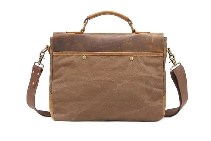 Porte-documents Vintage en Cuir et Toile pour Homme, Sac d'Affaires, Portefeuille de Bureau, Fourre-tout de Couleur