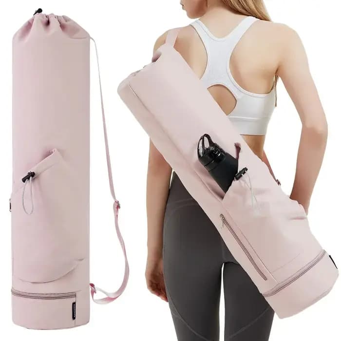 Sac pour tapis de yoga avec poche pour bouteille d'eau et rangement humide – Support multifonctionne