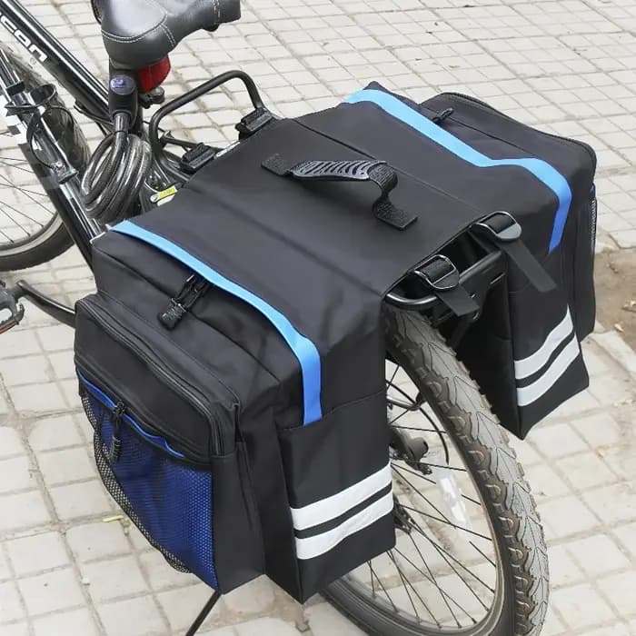 Sac de bagages pour porte-bagages arrière de vélo à double face haute capacité avec sac de voyage durable pour le