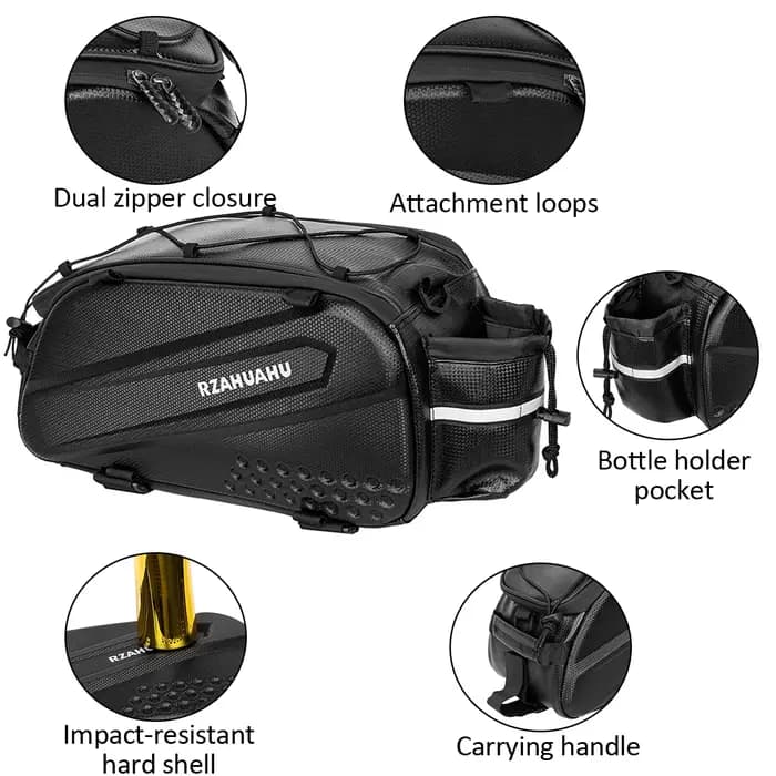 Sac de siège arrière de vélo étanche avec 2 sacs latéraux