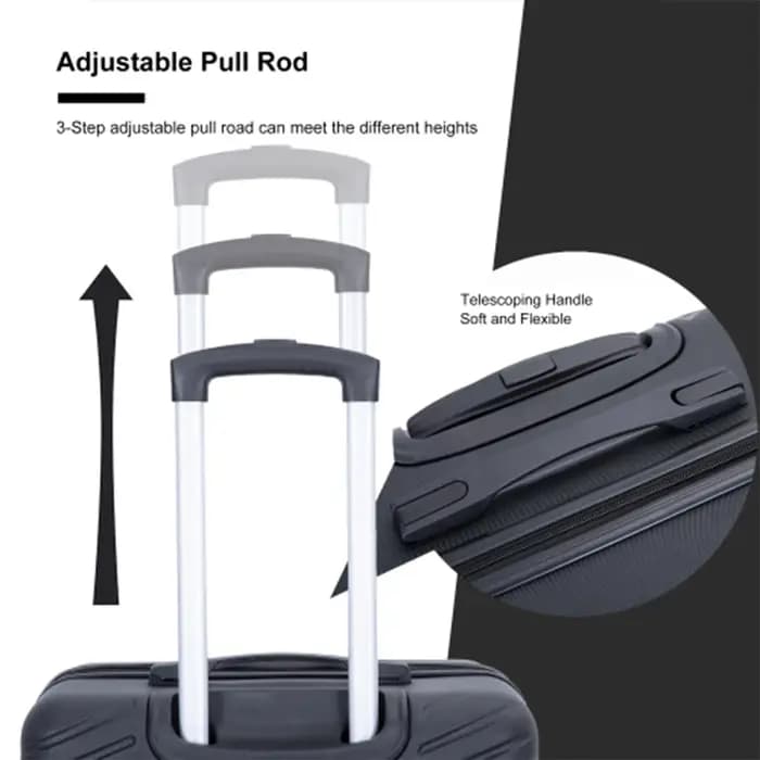 Travelhouse-Ensemble de bagages en ABS avec roues tournantes, valise à main, serrure TSA, 24 po, 28
