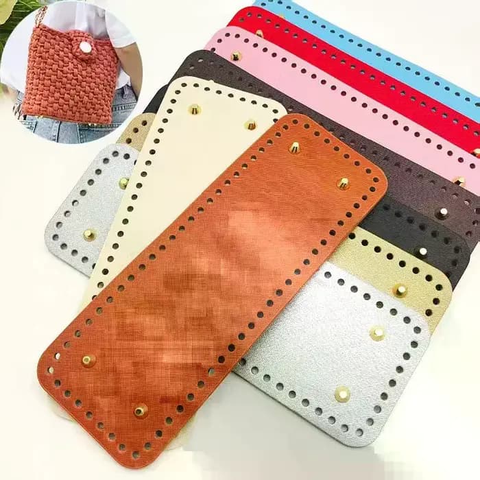 Base rectangulaire en cuir PU 28*10cm pour sacs faits main DIY – Accessoires pour la confection