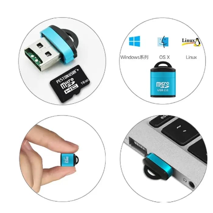 Mini lecteur de carte mémoire USB Micro SD/TF