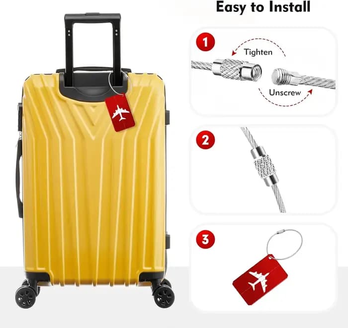 Petite étiquette de bagage en alliage d'aluminium pour avion
