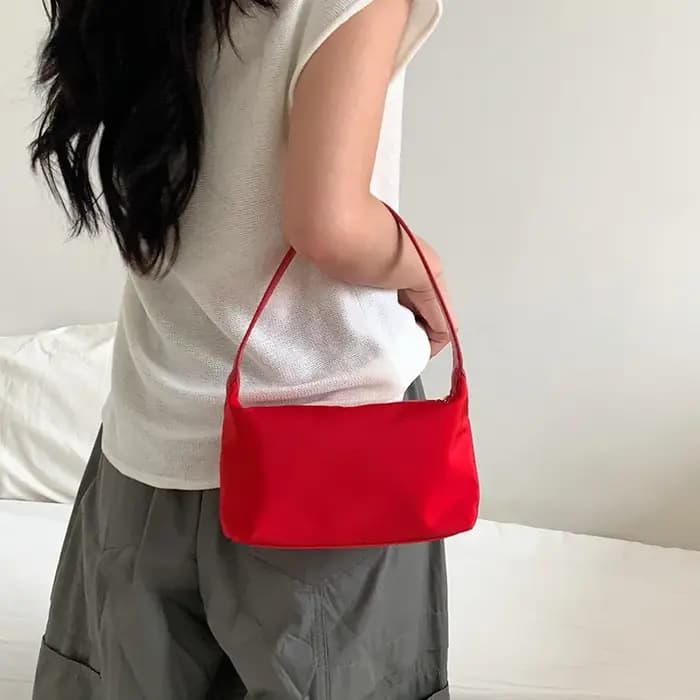 Nouveau sac à main baguette en nylon pour femme