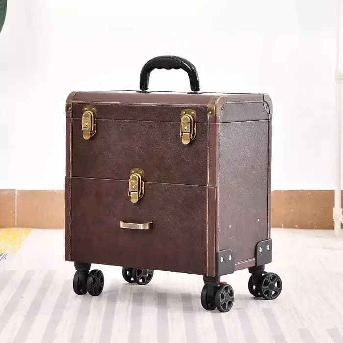 Valise à cosmétiques à roulettes, chariot de beauté, commode de maquillage, valise à roulettes, gran