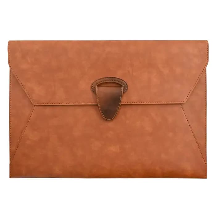 Organisateur de dossiers A4 marron Vintage, portefeuille semblable à une classeur avec fermeture à p
