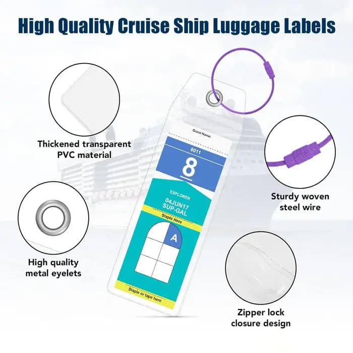 Étiquettes de bagage de croisière réutilisables