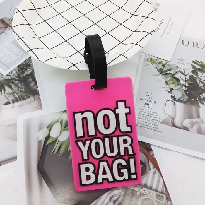 Pas votre sac lettre étiquette de bagage Gel de silice valise ID Addres support bagages embarquement étiquette Portable LT51