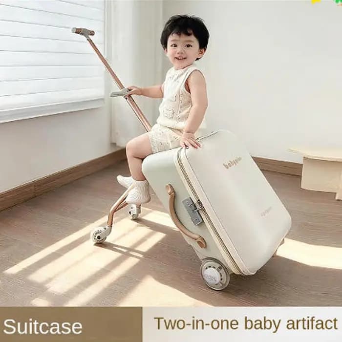 Nouvelle valise 2-en-1 pour enfants 2026 : chariot détachable et bagage à roulettes, valise de voyag