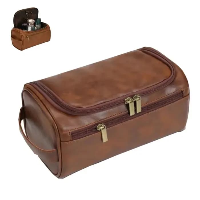 Trousse de Toilette en Cuir pour Hommes et Femmes