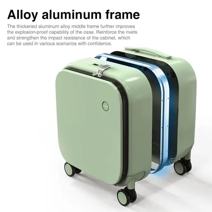 Mixi nouveau Design brevet valise à main femmes 18 pouces bagage roulant hommes Polycarbonate cadre en aluminium élégant Noble