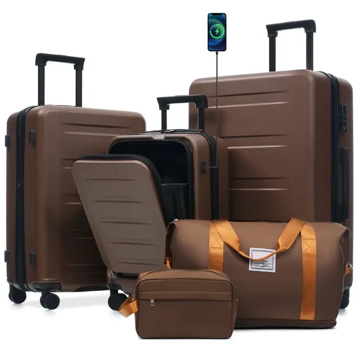 Ensemble de bagages 5 pièces avec ouverture frontale