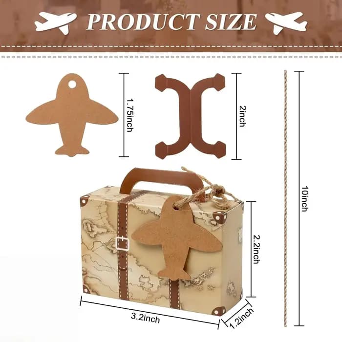 Mini valise rétro 10/30/50 pièces
