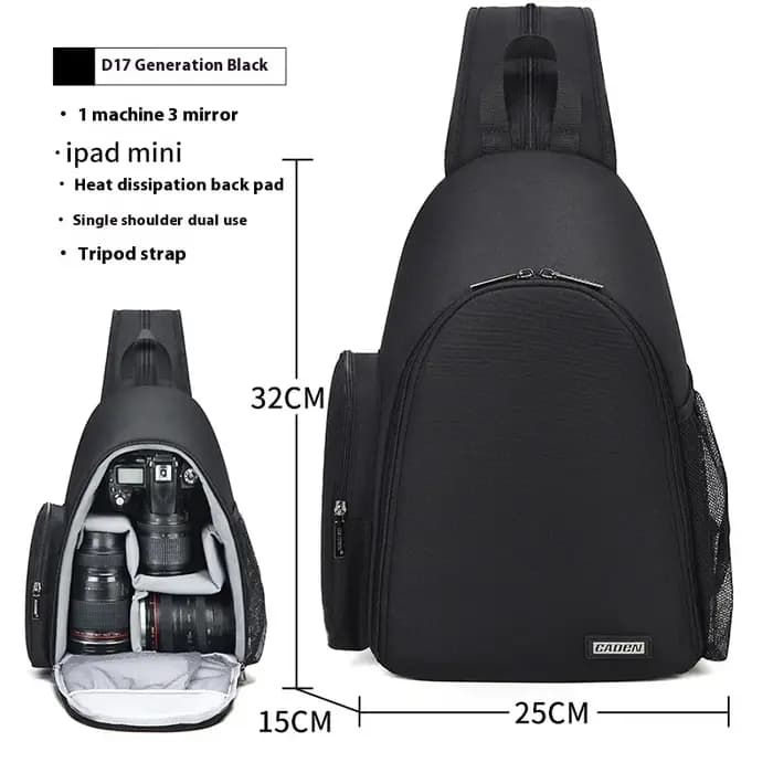 Sac à dos pour appareil photo reflex numérique CADeN pour Nikon, Sony, Canon, équipement photographi