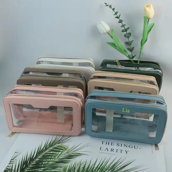 Sac de lavage portable de voyage étanche en TPU Transparent