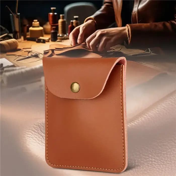 Sac en cuir marron à motif de Dragon gravé