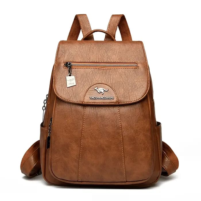 Sac à dos en cuir véritable souple pour femme, sac à dos de voyage décontracté pour femme, sacs d'école pour filles
