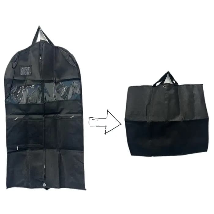 Sac de costume de voyage avec fermeture à glissière