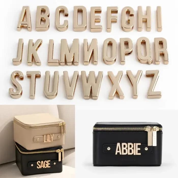 Boucles décoratives avec lettres pour bagages et articles de voyage