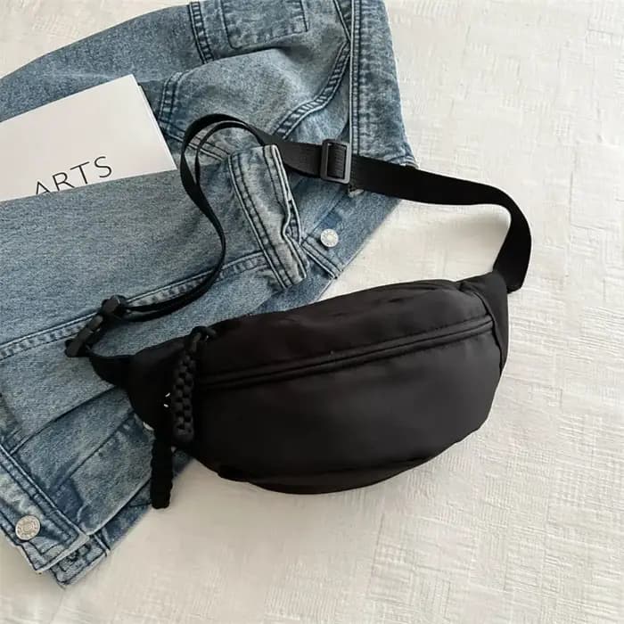 Sac de poitrine demi-lune pour femme, Oxford grill, sac à bandoulière grande capacité, sacs de taill