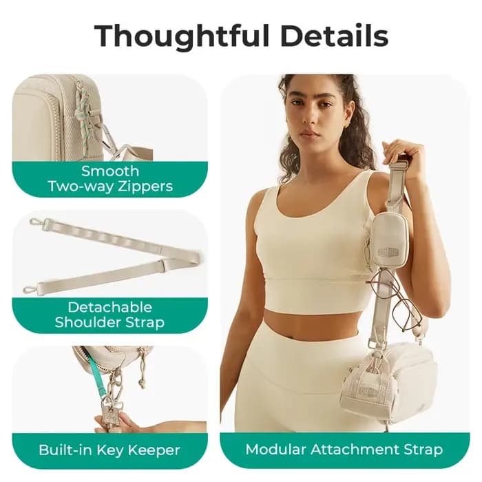 BAGSMART voyage sac à bandoulière entraînement décontracté mains libres portefeuilles croix Boby ceinture sac pour femmes hommes Fanny Packs