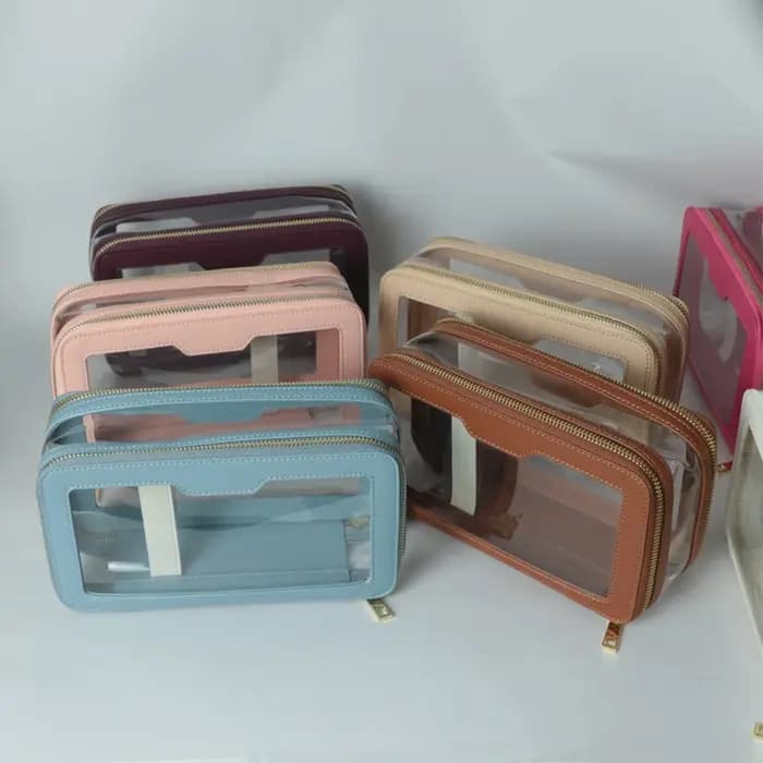 Sac de lavage portable de voyage étanche en TPU Transparent