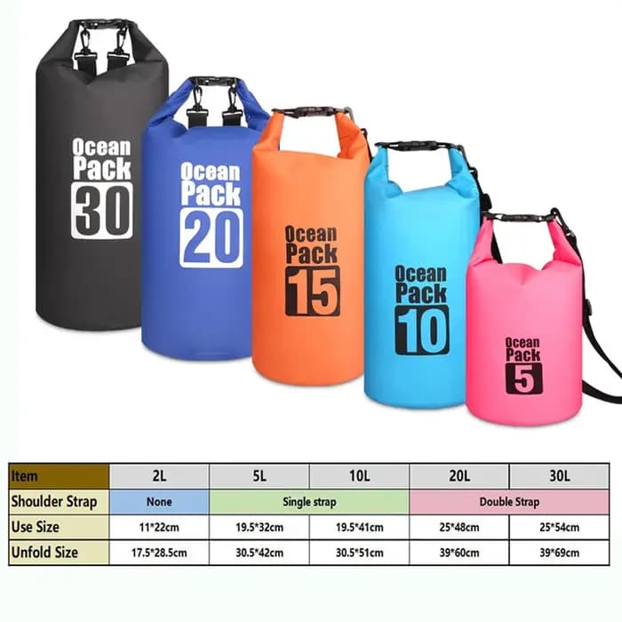 Sac étanche en PVC pour plongée en plein air