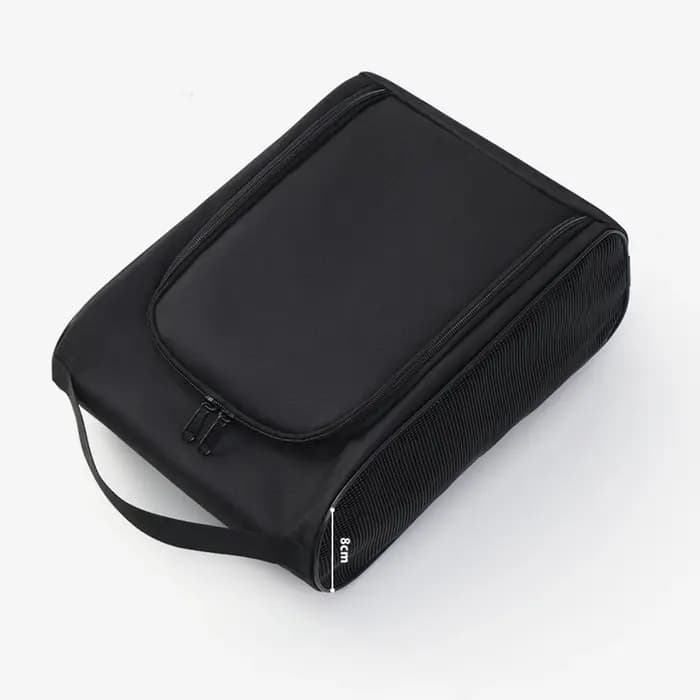 Sac de rangement de chaussures de voyage en tissu Oxford noir