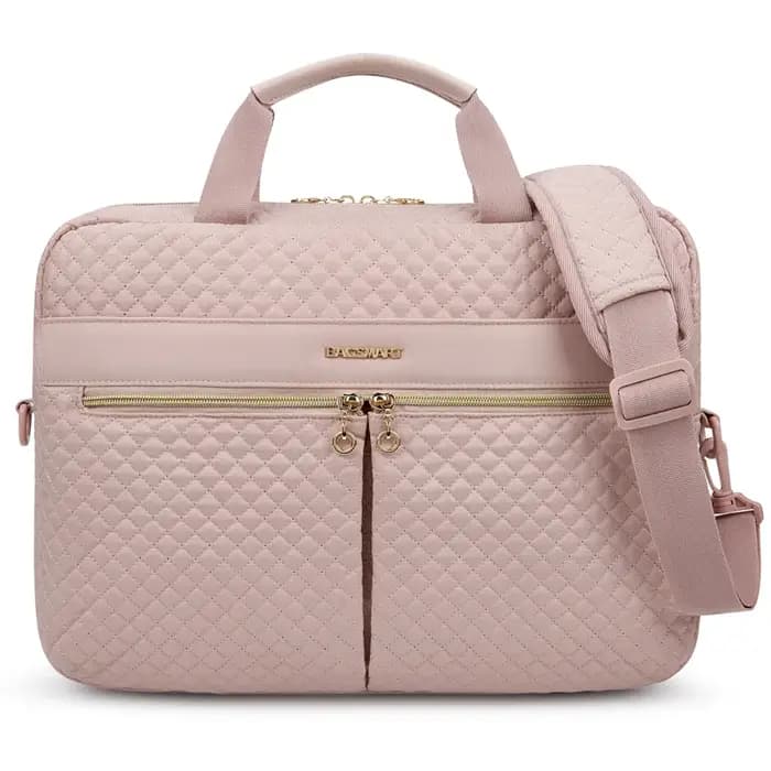 BAGSMART – sac pour ordinateur portable de 17 pouces, grande capacité, sacoche à bandoulière, pochet