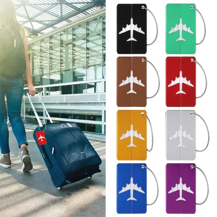 Étiquettes de bagage de voyage en aluminium réutilisables