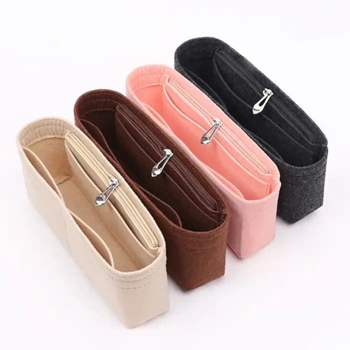 Organisateur de sac à main pour femme, sac à main multi-poches en tissu feutré, insert de sac à main, doublure de sac, 8 compartiments pour le rangement et les voyages