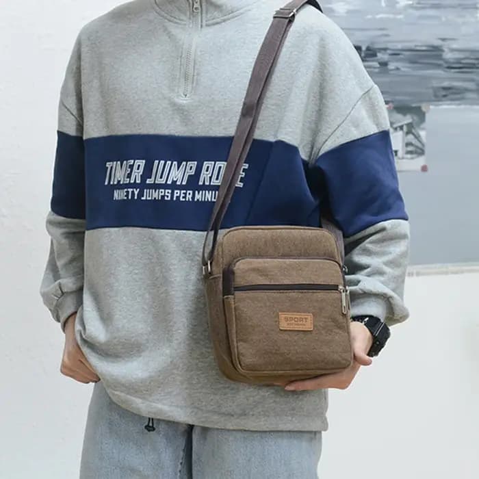 Hommes mode toile petit sac décontracté