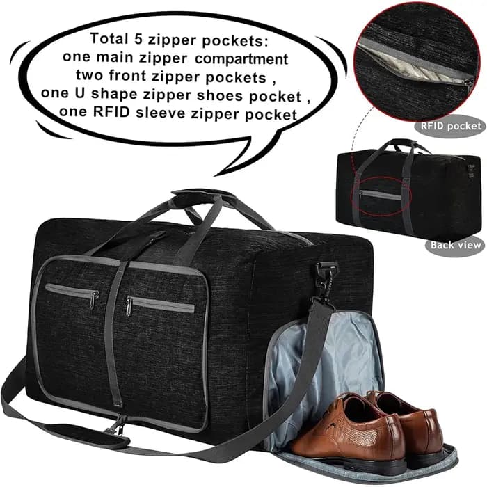 Sac de voyage pliable 65L pour hommes