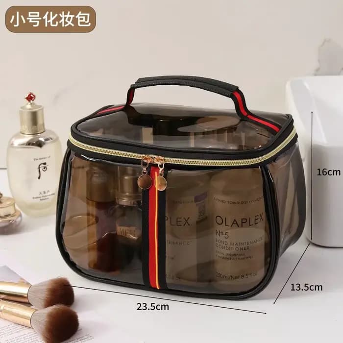Trousse de Toilette de Voyage Grande Capacité Imperméable Style Rétro, Sac de Plage, Pochette de Maq