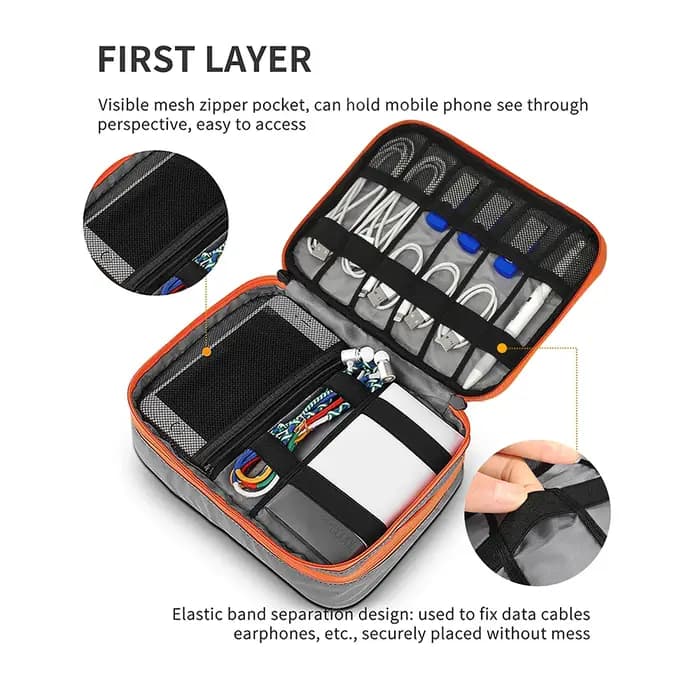 Étui de voyage pour accessoires électroniques portables