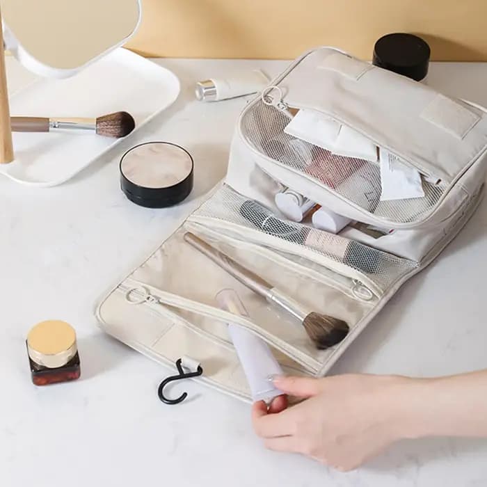 Trousse de toilette de voyage suspendable
