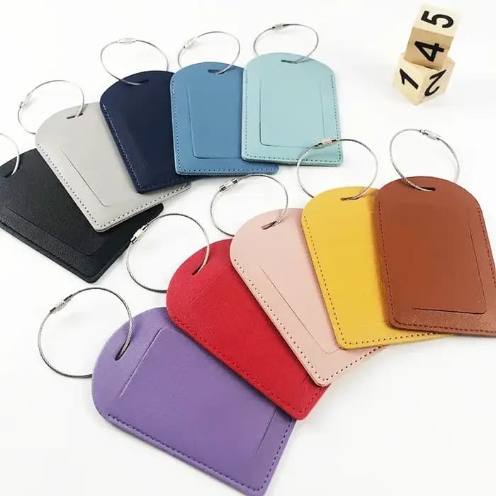 Étiquette de bagage en cuir PU